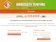 Tablet Screenshot of grossiste-tenture.com